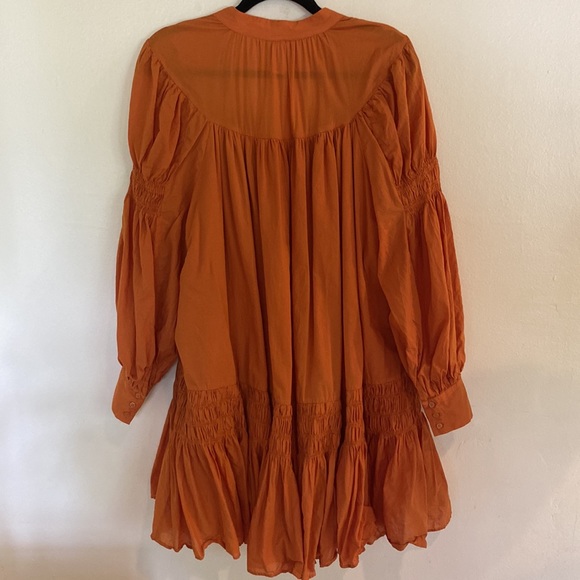 H&M Orange Smocked Tunic Dress - Picture 5 of 6